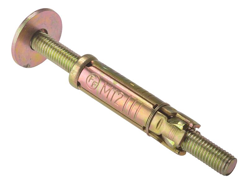 ForgeFix M12 x 40mm Masonry Anchor Bolts, Zinc Yellow Passivated, Pack of 5