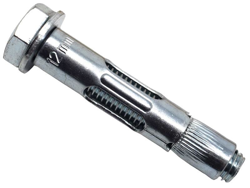 MASONMATE Ancoragem de Parafuso de Manga Hexagonal M12 x 65mm, Zincado, Pacote 