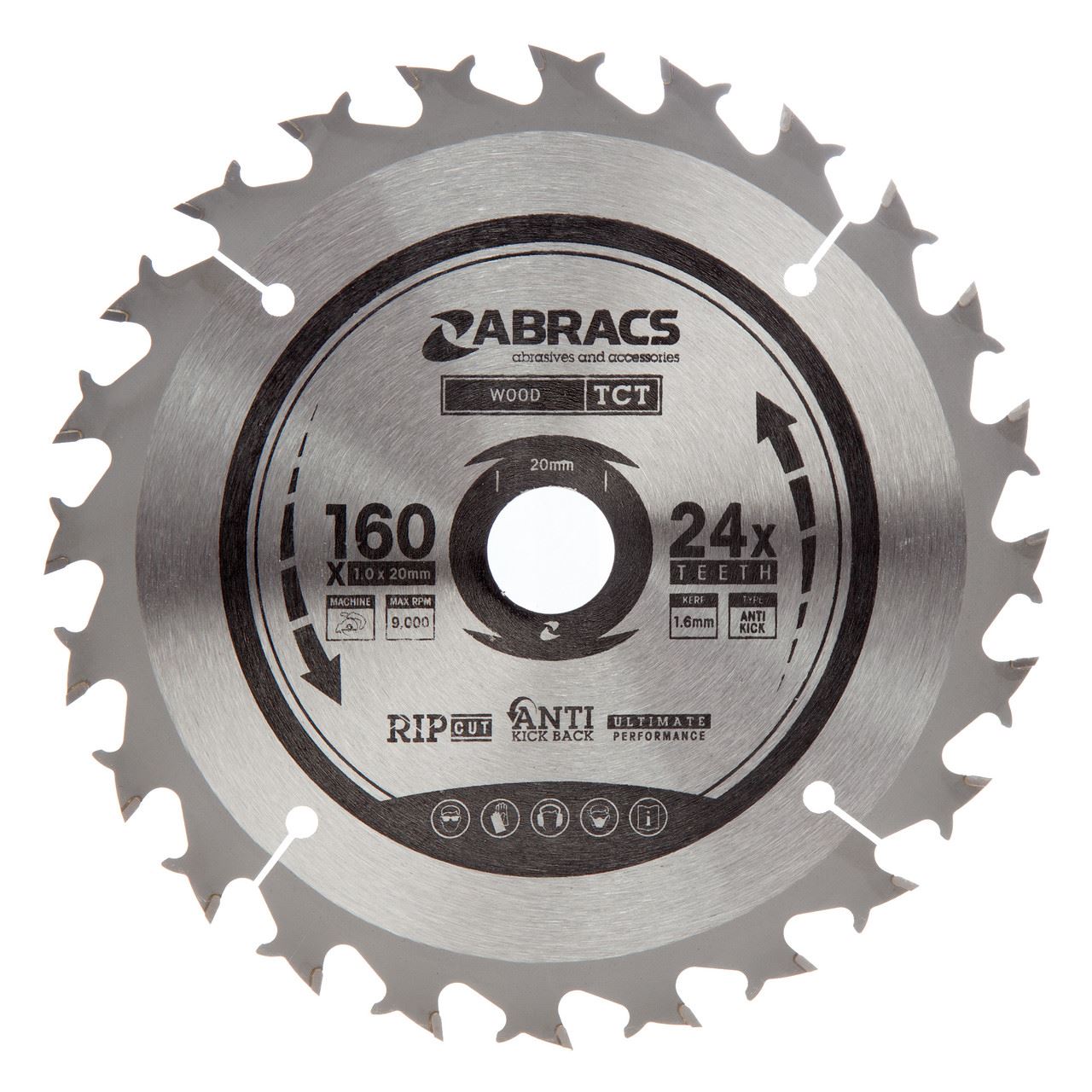 Abracs TCTC16024 Accucircelzaagblad - 160mm x 24 tanden