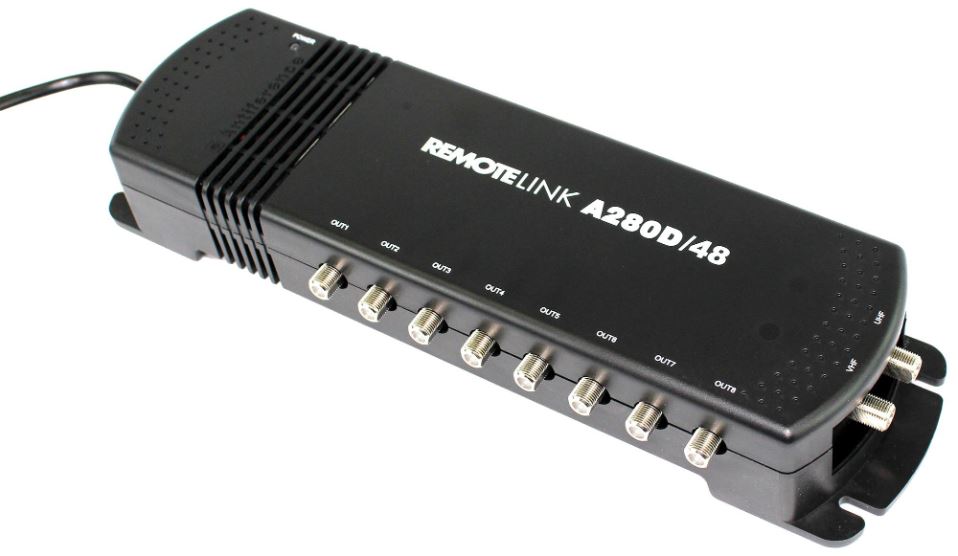 ANTIFERENCE RemoteLink Amplificatore Alimentato a Rete, 2 Ingressi/8 Uscite