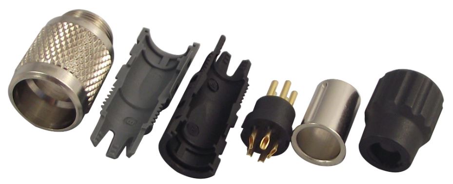 BINDER Conector Circular 5 Vias Série 711, Bloqueio M9, Contatos em Ouro