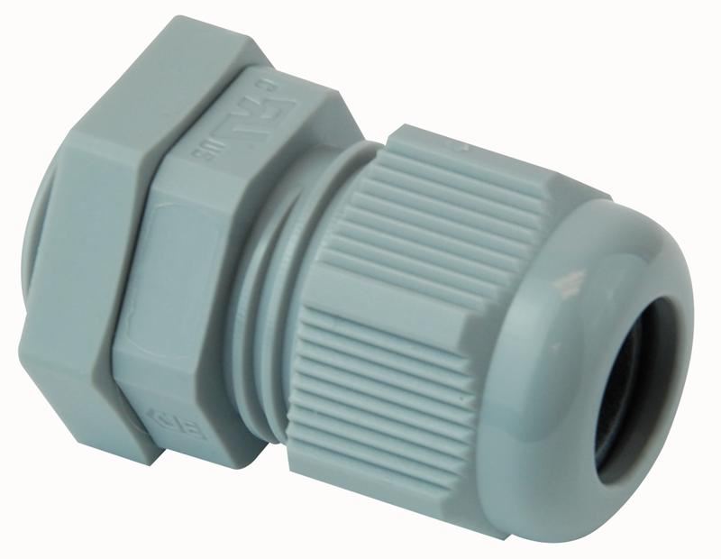 HYLEC - Nylon Kabelverschraubung M16, IP68, wasserdicht, grau, 10mm