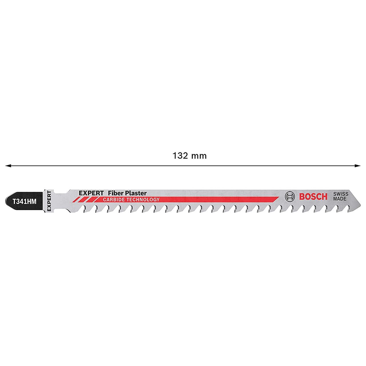 Bosch T341HM Expert用ジグソーブレード プラスター・ファイバー専用 132mm (3枚入り)
