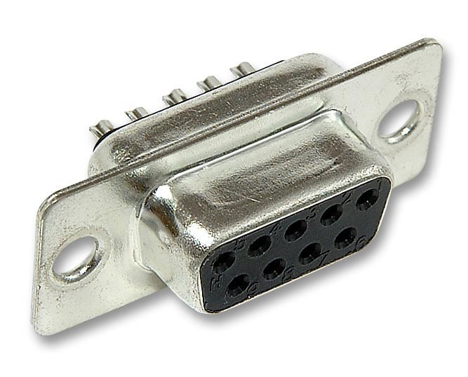 MULTICOMP PRO 9-Pin D-Sub Socket, Gold-Plated, DE Shell