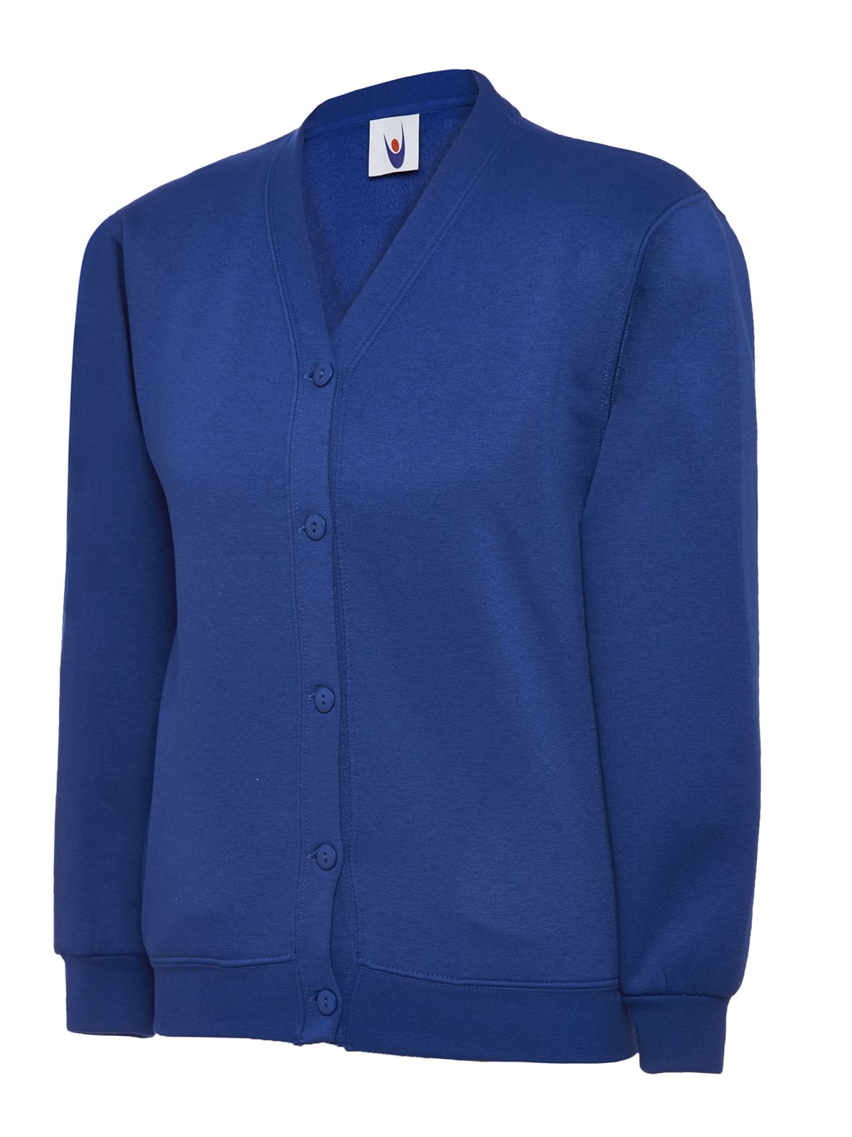 Uneek Kids' Royal Cardigan, 50% Polyester 50% Cotton, Size 7/8 Years