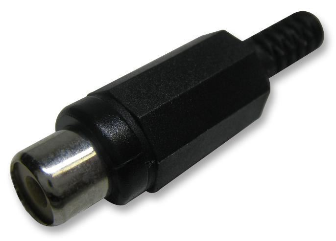 PRO SIGNAL Phono Socket, In Line, Black, 10 Pack