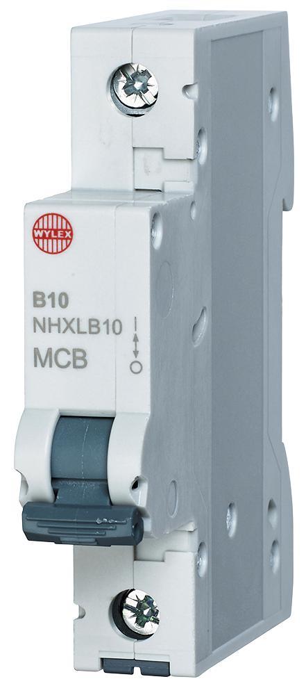 Disjoncteur unipolaire WYLEX 10A courbe B pour rail DIN