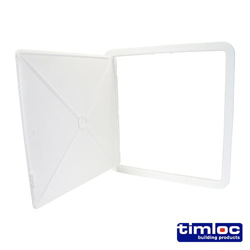 Timco AP450 Painéal Rochtain Insiúil Plaisteach, Bán, 470x470mm