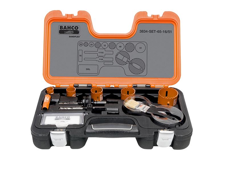 Juego de brocas Bahco Professional 3834, 16-51mm, acero bi-metal