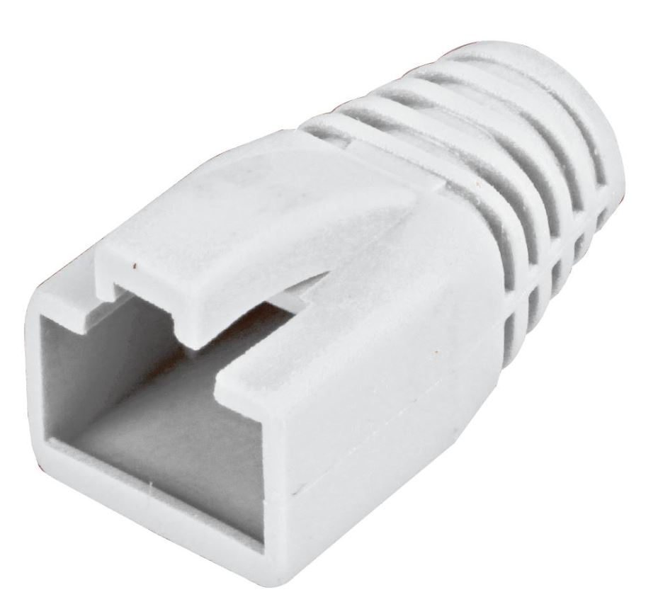 PRO SIGNAL Fundas de alivio de tensión RJ45, blancas, pack de 5
