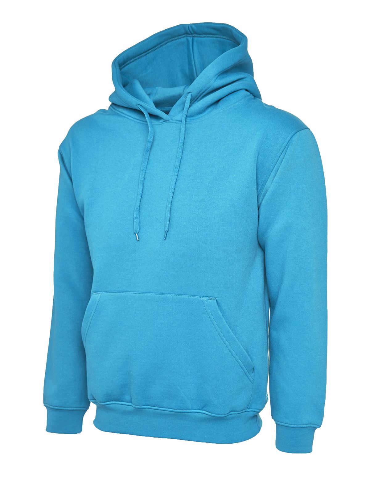 Uneek Classic Unisex Hoodie - 50% Polyester 50% Cotton - Sapphire Blue - Size S