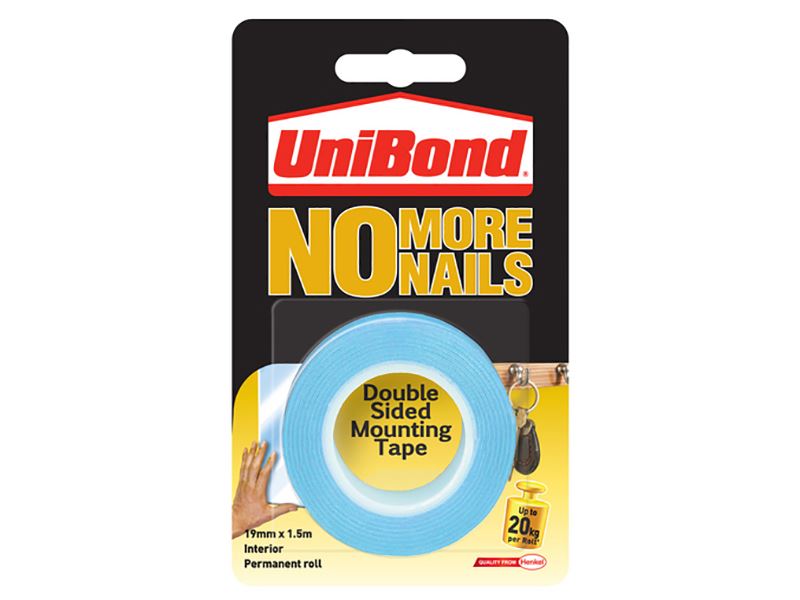 UniBond No More Nails Indoor Mounting Tape 19mm x 1.5m