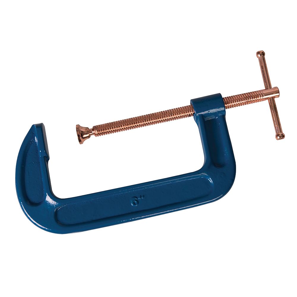 Silverline G-Clamp, 150mm, Cast-Iron with Steel Threaded Bar