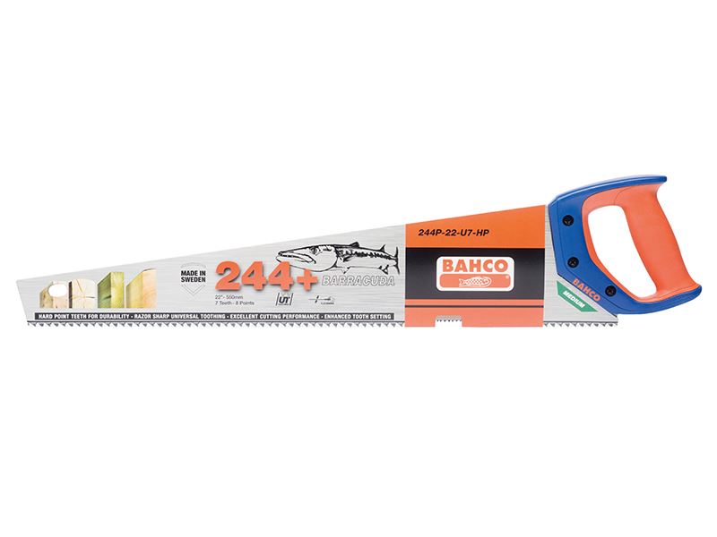 Bahco Sierra Manual Barracuda 244P-20, 500mm, 7 Dientes por Pulgada, Uso