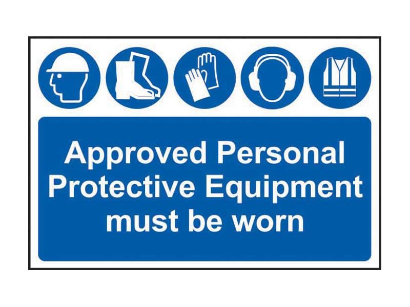 Scan - PPE Diluluskan Mesti Dipakai - PVC Sign 600 x 400mm