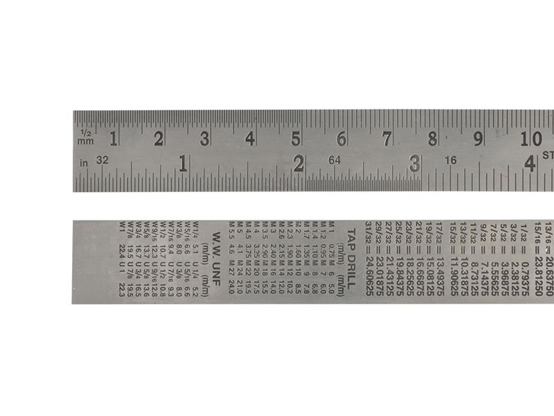 Faithfull Stainless Steel Ruler 600mm / 24in