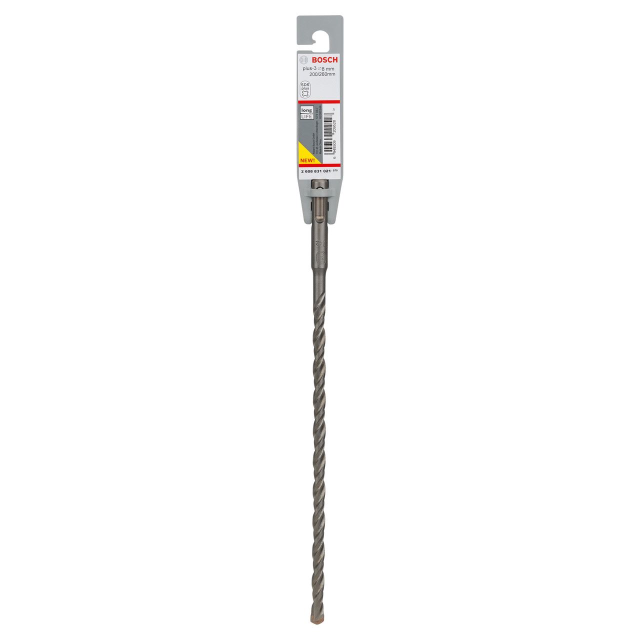 Bosch SDS Plus-3 Masonry Drill Bit, 8mm x 200mm