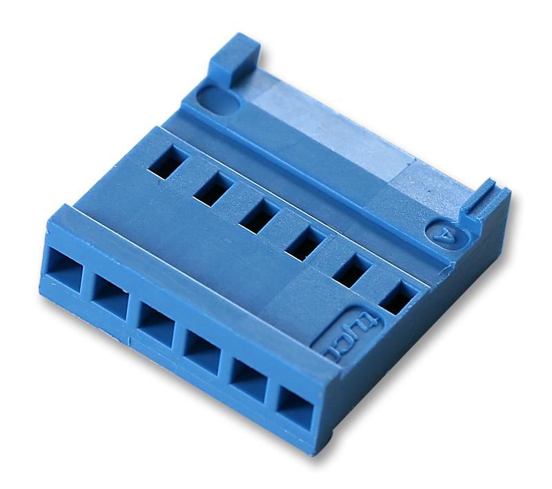 TE Connectivity AMPMODU HE 13/14 6-Way 크림프 하우징, 2.54mm 피치, 블루