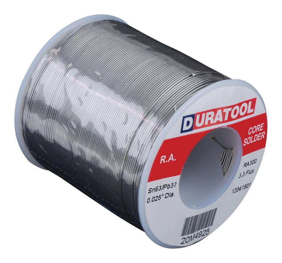 DURATOOL חוט הלחמה 63/37, 0.64 מ״מ, 183°C, 454 גרם