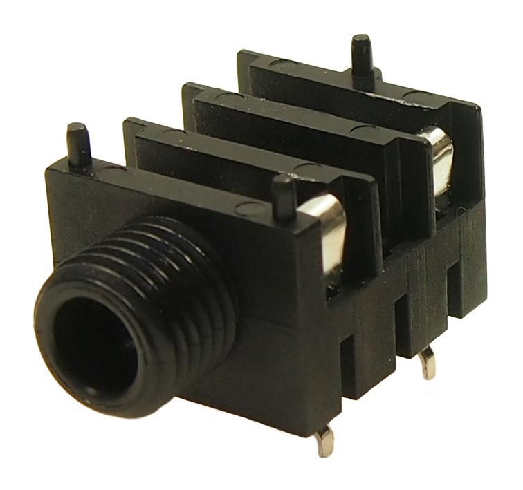 CLIFF ELECTRONIC COMPONENTS - 6.35毫米 (1/4英吋) 單聲道插孔座 可堆疊式 附螺母 彎腳 2斷點