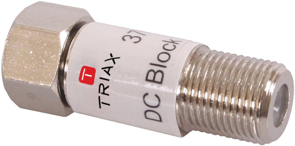 TRIAX Blocco DC In Linea, 5MHz-2.4GHz, Connettore F-F Coassiale