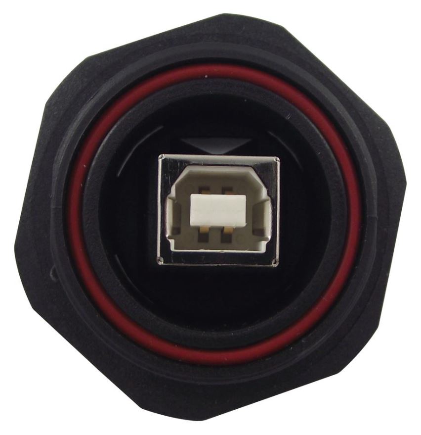 BULGIN 후면 패널 장착 USB 2.0 Type B 어댑터 (PX0848/B)