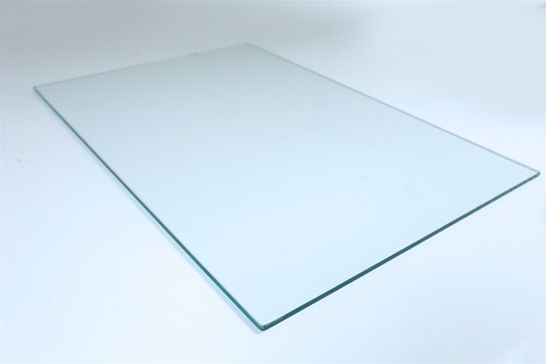 6mm Clear Toughened Safety Glass - Polished, 2x 5mm Radius Corners