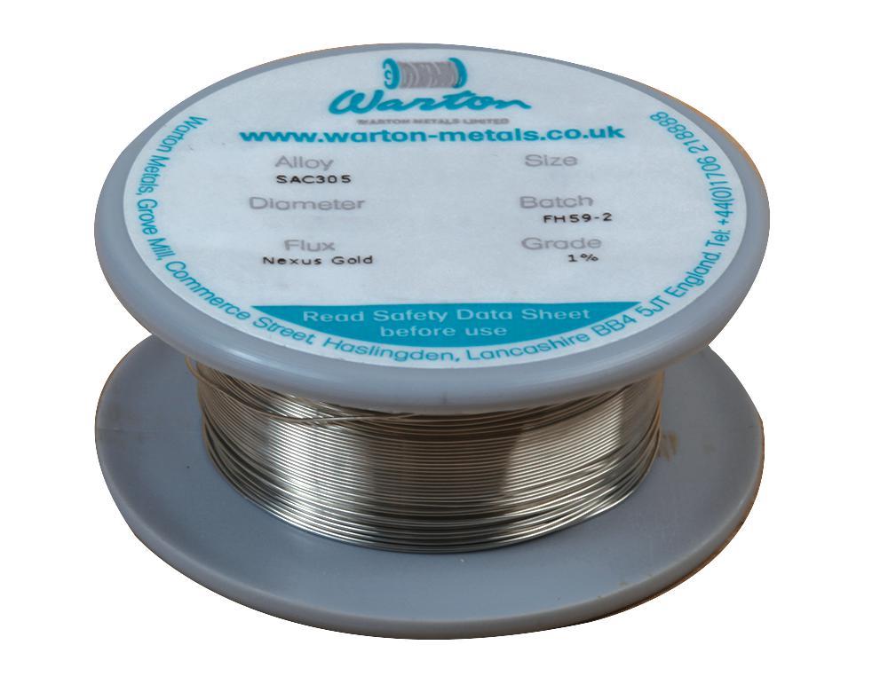 WARTON Nexus Gold Lötdraht ohne Reinigung, 0,315mm, 25g