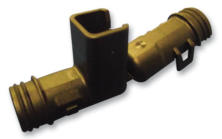 TE Connectivity DT Series Right Angle Backshell, 2 Way, Black PA
