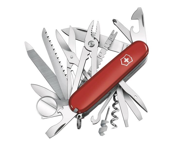 Victorinox SwissChamp Swiss Army Knife, Red, 91mm