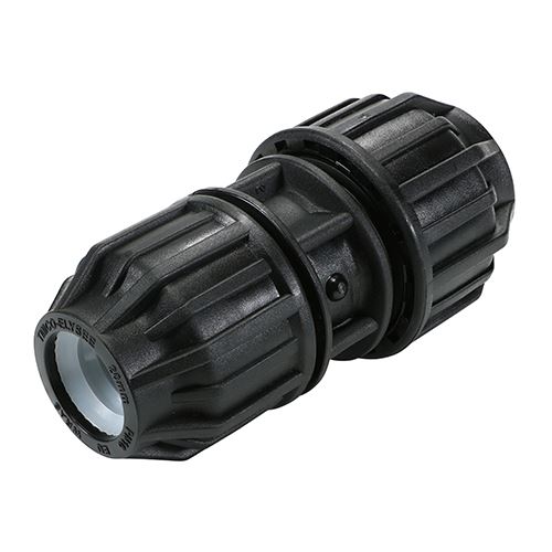 Timco Imp/Metric Coupler, 1/2” x 25mm, Black Plastic