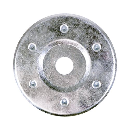 Timco Galvanised Insulation Discs, 85mm, Pack of 50