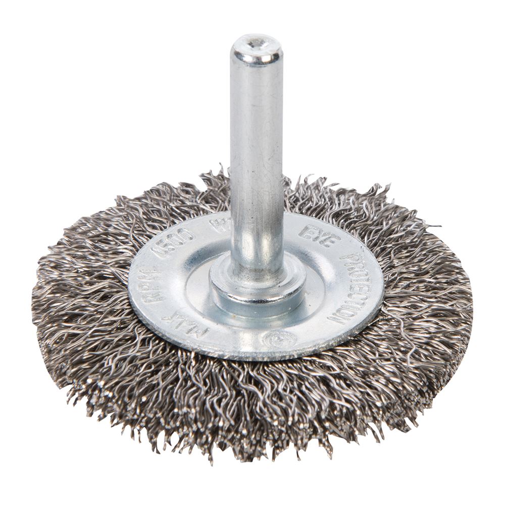 Silverline Stainless Steel Wire Wheel Brush, 50mm