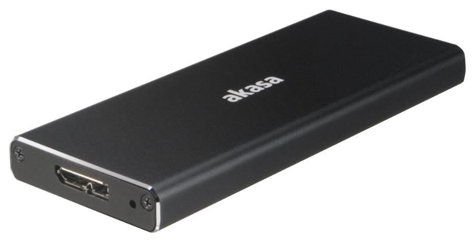 AKASA M.2 NGFF SATA SSD Enclosure, USB 3.0, Aluminium