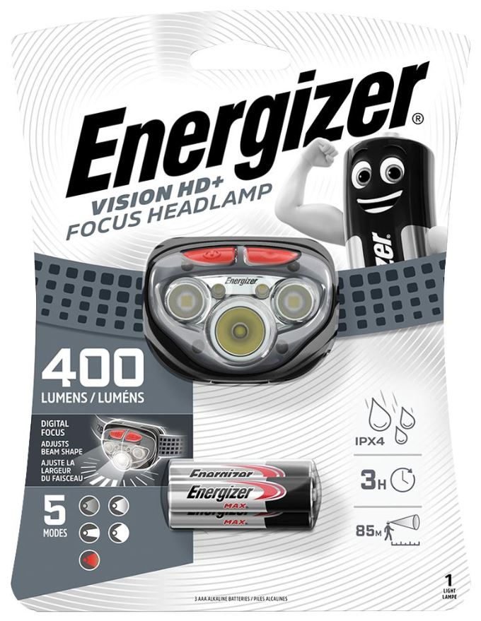 ENERGIZER Vision HD+ Focus LED-Kopflampe, 400 Lumen