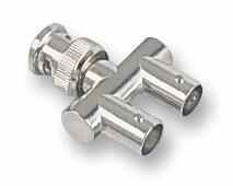 Multicomp Pro BNC Plug to 2x BNC Sockets Goalpost Adaptor, 50 Ohm