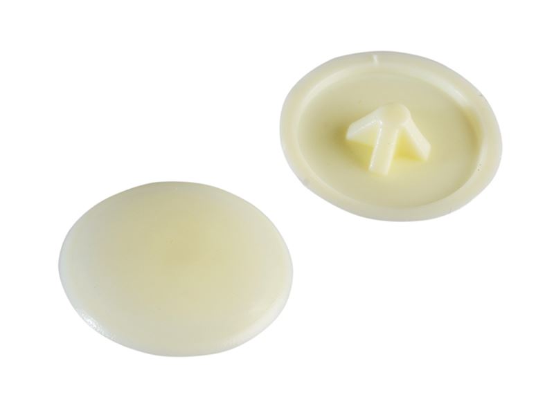 ForgeFix Pozi Screw Cover Caps - Cream, No.6-8, Pack of 50