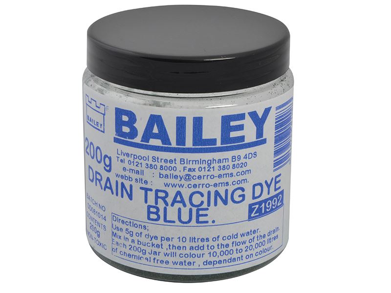 Bailey 1992 Drain Tracing Dye - Blue, 200g