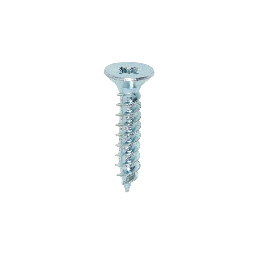 Timco Twin-Threaded Woodscrews, PZ, Zinc, Size 10 x 1 (200 Pieces)