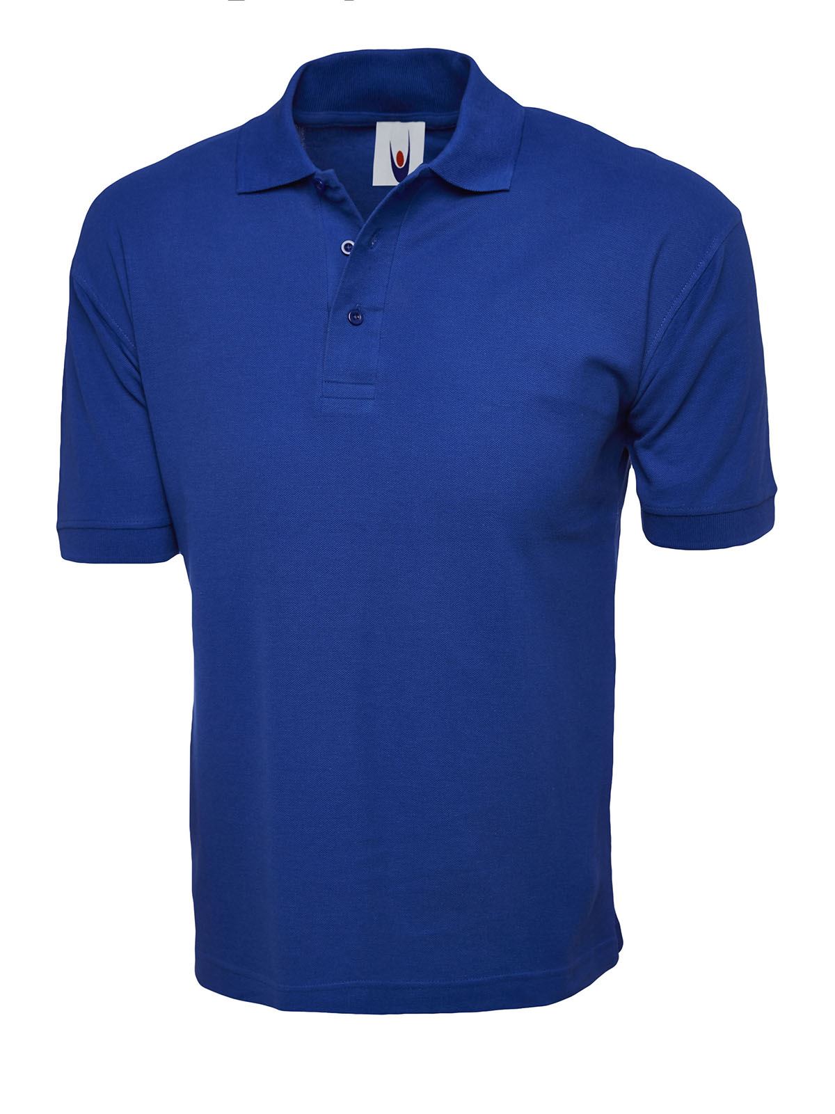 Uneek 100% Cotton Rich Polo Shirt, Royal, 2XL