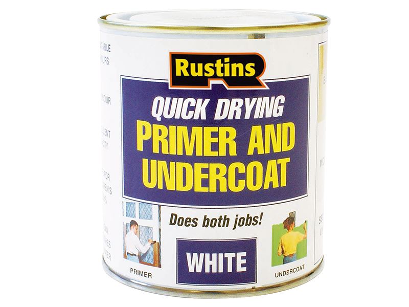 Rustins Quick Dry Primer & Undercoat, White, 250ml