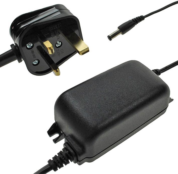 POWERPAX - Bekalan Kuasa CCTV 12V, 1A, Pemasangan Dinding, Plug 2.1mm (Tahap VI