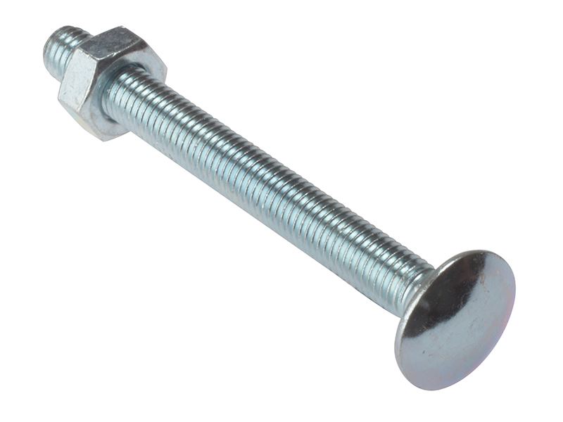 ForgeFix Carriage Bolt & Nut ZP M10 x 150mm (Pack of 10)