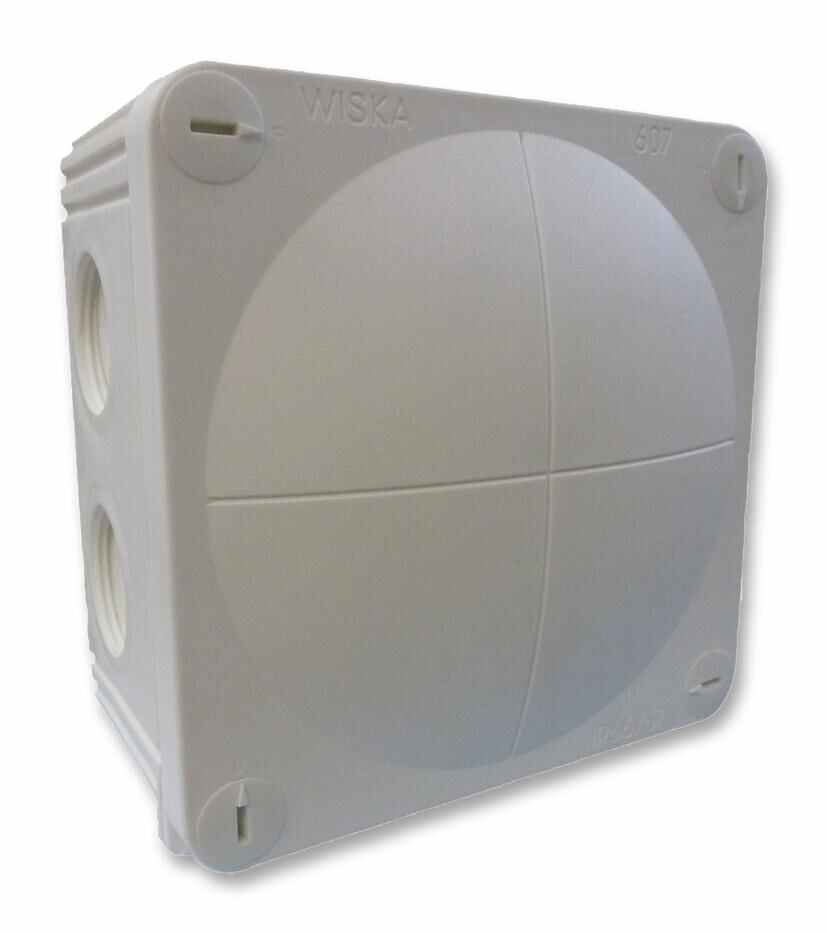 WISKA Combi 607/5/W Κουτί Σύνδεσης Πολυπροπυλενίου, IP66/67, 110 x 110 x 66mm, 