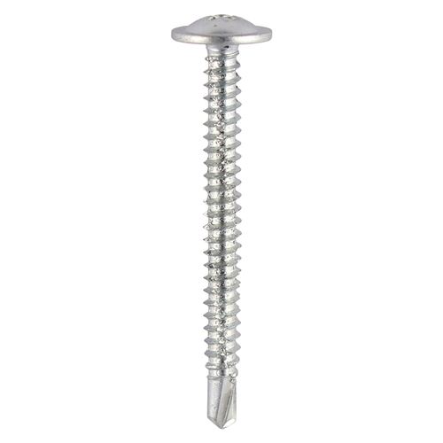 Timco 4.8x40mm Wafer Flange Self-Drilling Screws, Zinc, 200pcs