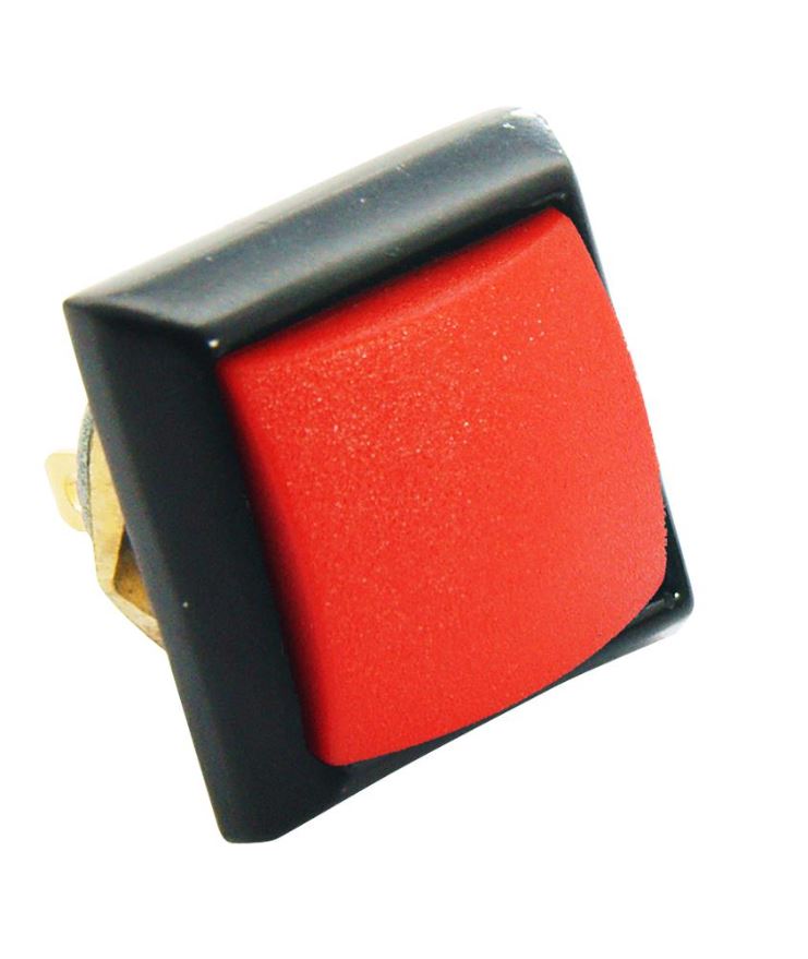 ITW Switches 59 Series Drukker, Momentaan, SPNO, Rood, Metaal