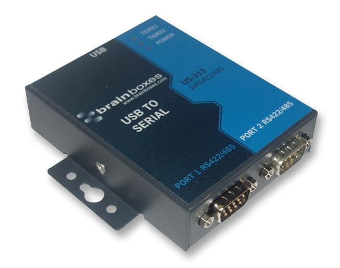 BRAINBOXES Adaptador USB a Serie de 2 Puertos RS422/485