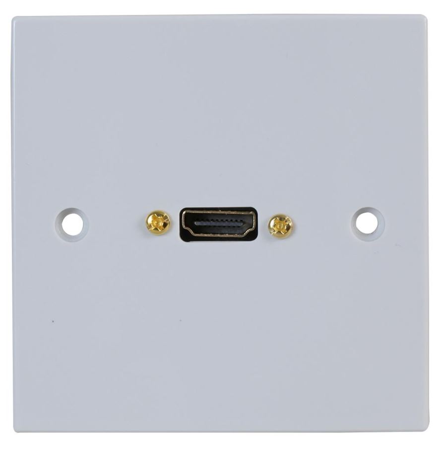 PRO SIGNAL Placca Parete HDMI 1-Gang con Cavo Bianco