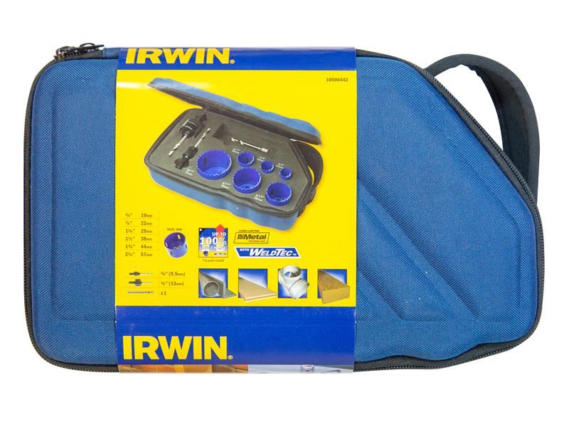 IRWIN 600P Bi-Metal High Speed Holesaw Set, 9 Piece