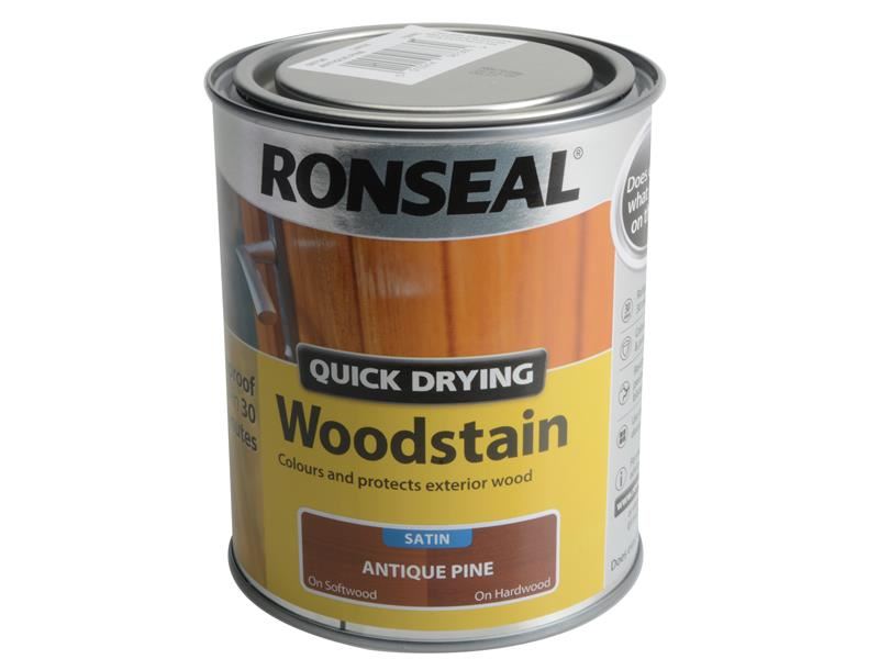Ronseal Vernice Satinata per Legno a Essiccazione Rapida, Pino Antico, 750ml
